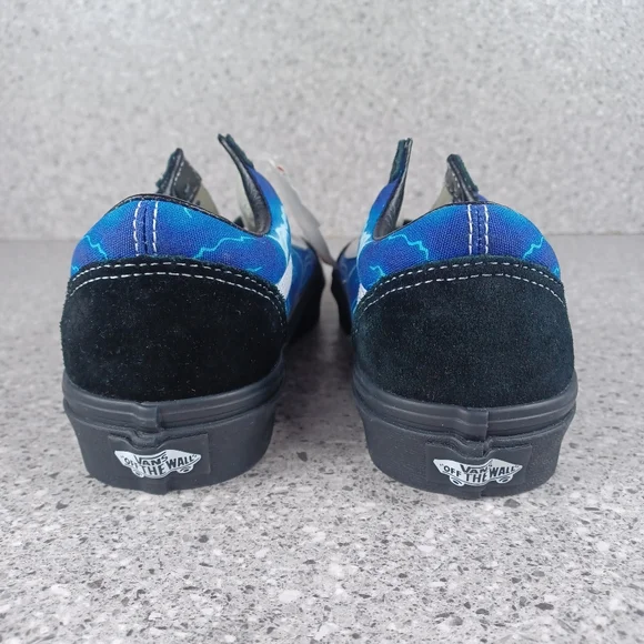 VANS Electric Blue Black Lightning Low Top Sneakers Shoes - Picture 4 of 6